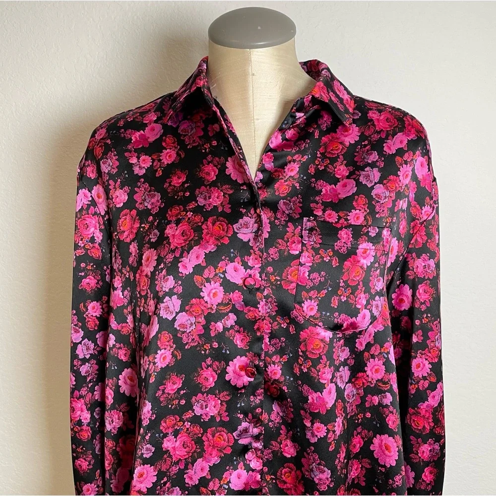 For Love and Lemons X Victoria Secret Lola PJ Top XXS NWOT Valentines colors